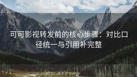 可可影视转发前的核心步骤：对比口径统一与引用补完整