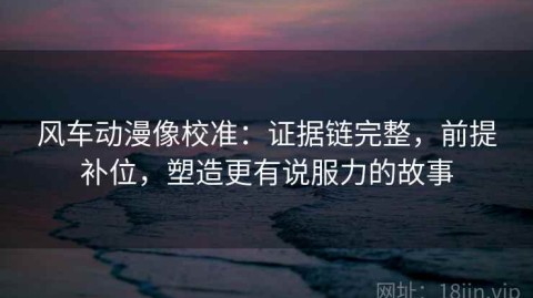 风车动漫像校准：证据链完整，前提补位，塑造更有说服力的故事