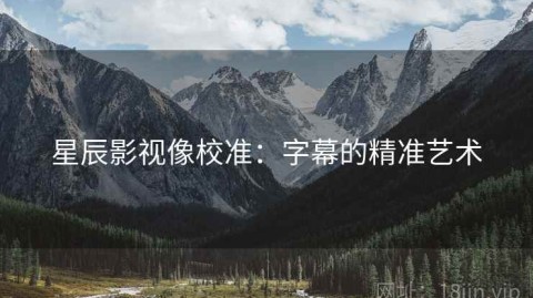 星辰影视像校准：字幕的精准艺术