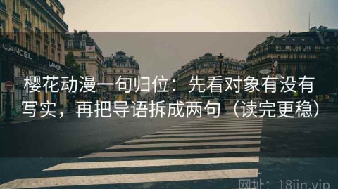 樱花动漫一句归位：先看对象有没有写实，再把导语拆成两句（读完更稳）