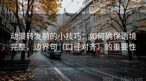 动漫转发前的小技巧：如何确保语境完整，边界句（口径对齐）的重要性