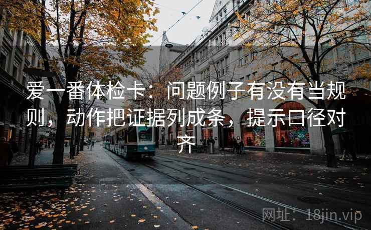 爱一番体检卡：问题例子有没有当规则，动作把证据列成条，提示口径对齐